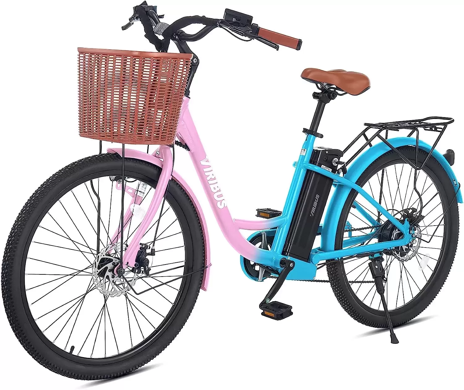 Viribus Electric Bike, Electric Cruiser Bike Adults Women, 25mph 40+ Mile Range 26