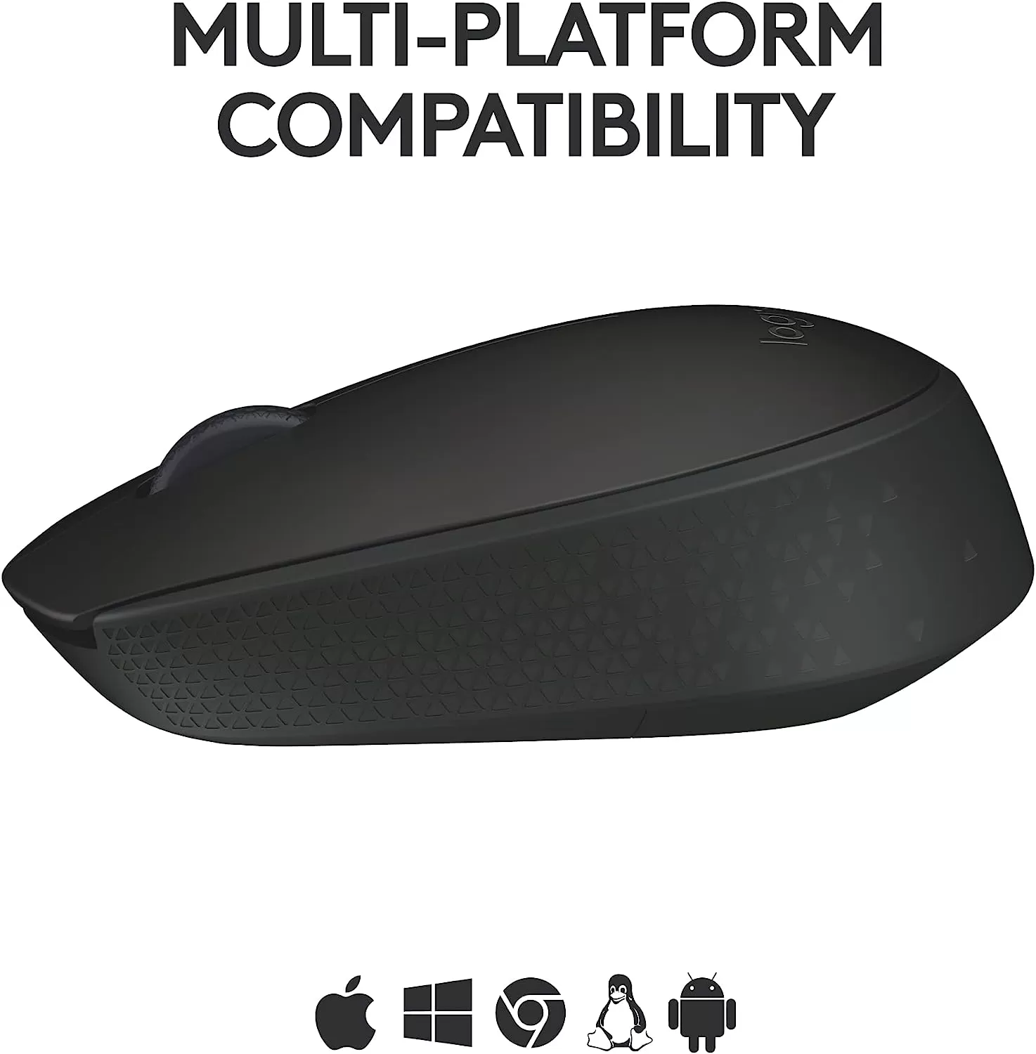 Logitech M170 Wireless Mouse for PC, Mac, Laptop, 2.4 GHz with USB Mini Receiver, Optical Tracking, 12-Months Battery Life, Ambidextrous - Blue Grey