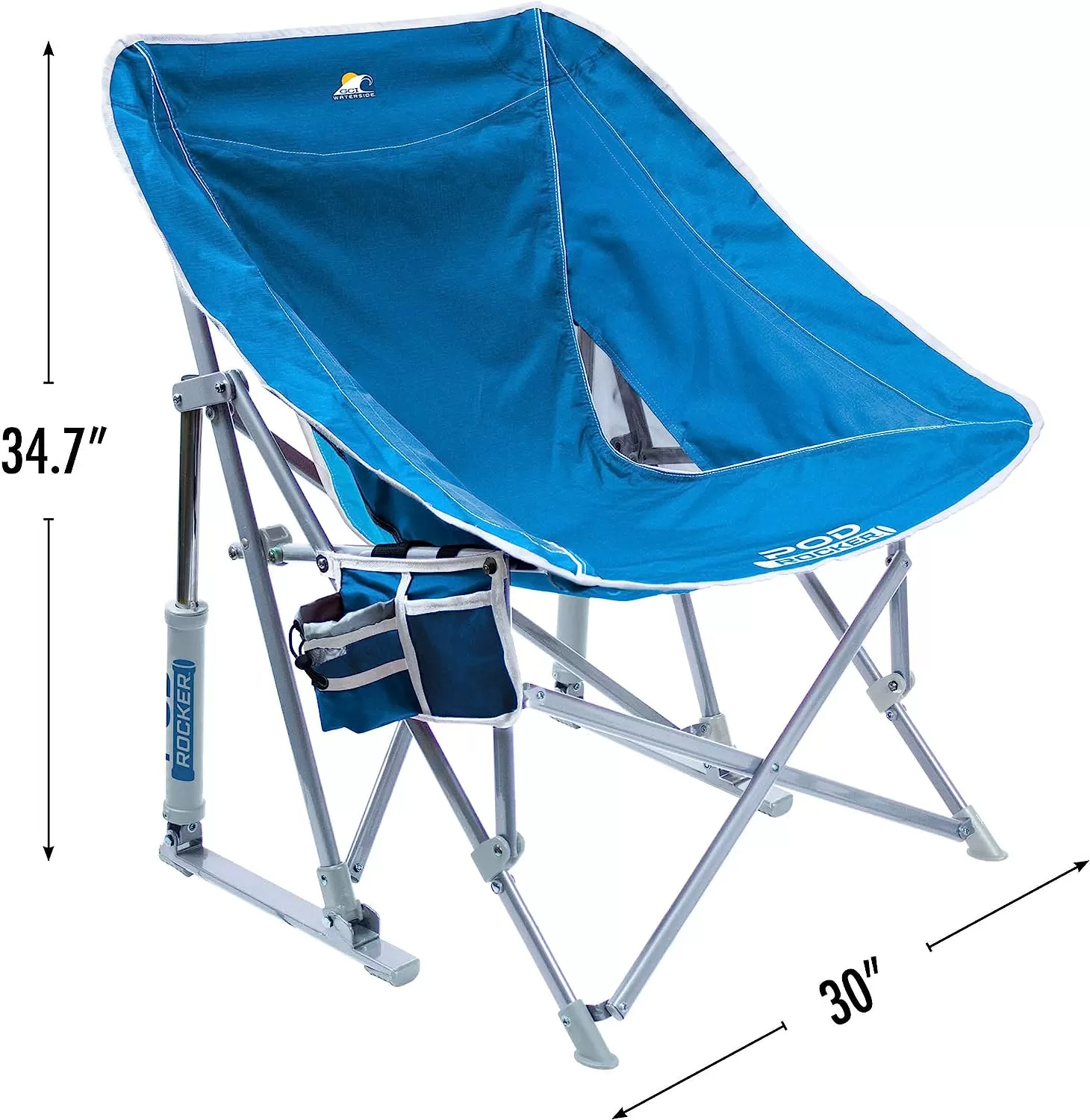 Outdoor Freestyle Rocker Portable Rocking Chair & Outdoor Camping Chair, ergonomic Nylon, Indigo Blue