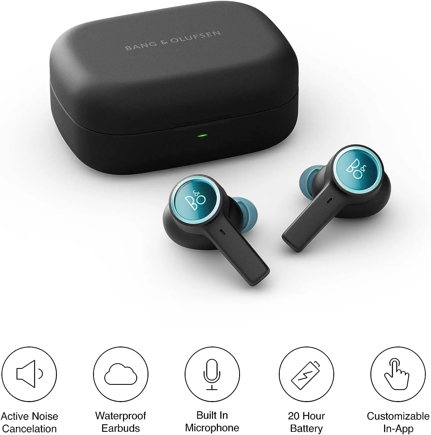 Bang & Olufsen Beoplay EX - Wireless Bluetooth Earphones with Microphone and Active Noise Cancelling, Waterproof, 20 Hours of Playtime
