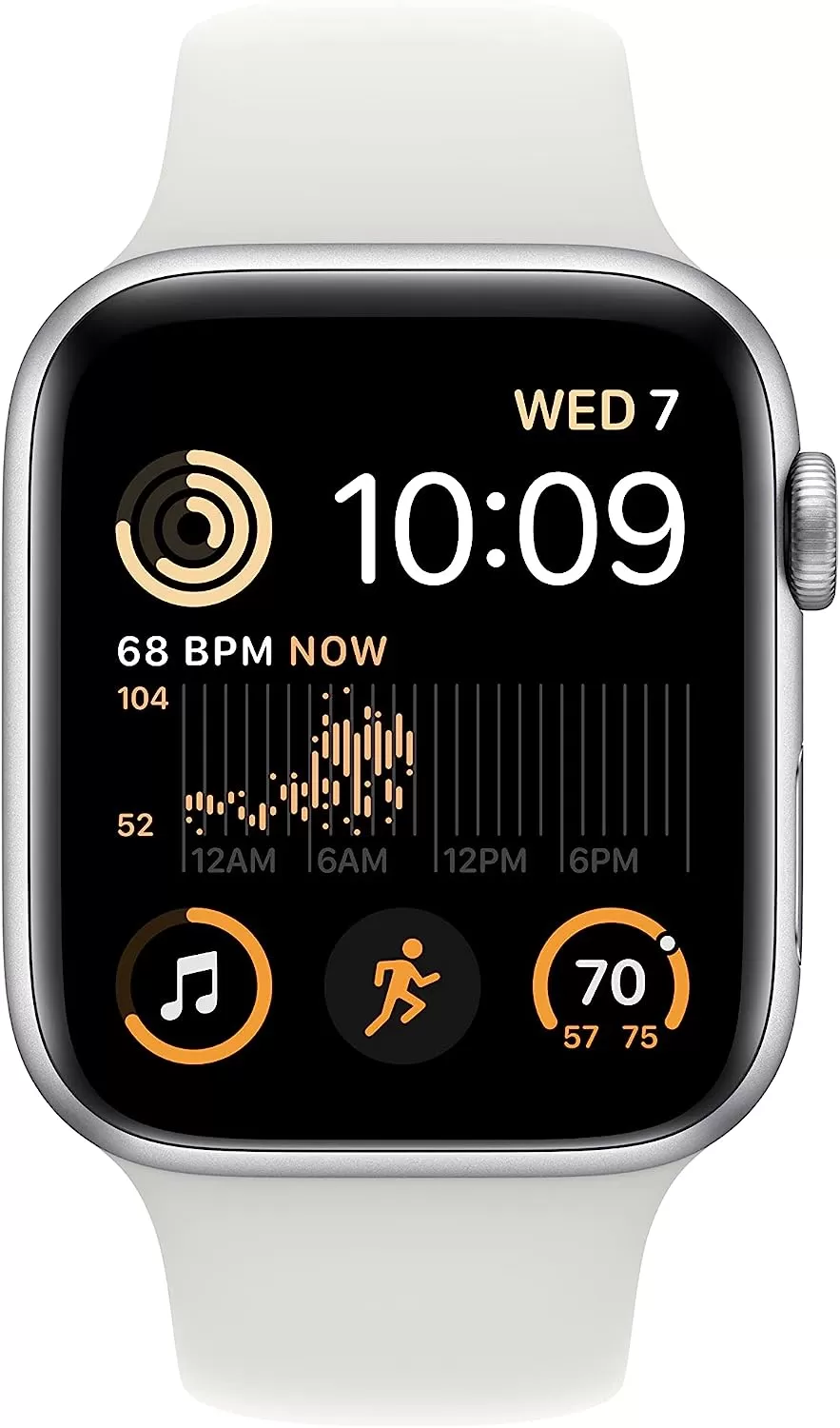Watch SE (2nd Gen) [GPS 40mm] Smart Watch w/Starlight Aluminum Case & Starlight Sport Band - S/M. Fitness & Sleep Tracker, Crash Detection, Heart Rate Monitor, Retina Display, Water Resistant