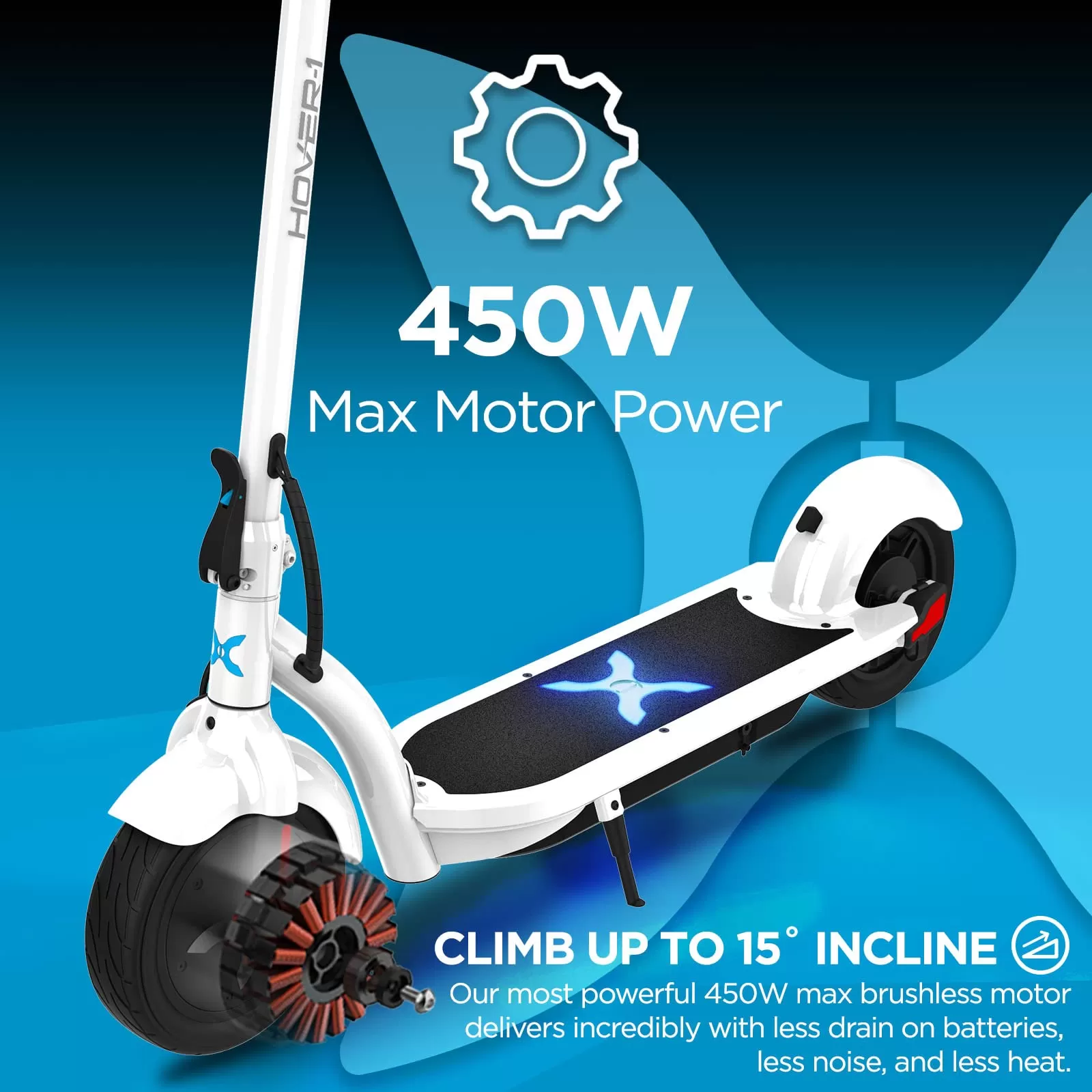 Alpha Electric Scooter | 18MPH, 12M Range, 5HR Charge, LCD Display, 10 Inch High-Grip Tires, 264LB Max Weight, Cert. & Tested - Safe for Kids, Teens & Adults