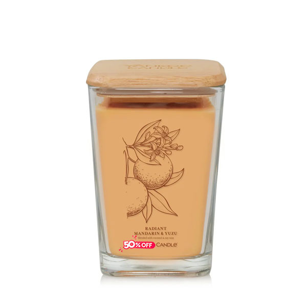 Radiant Mandarin & Yuzu Large Square Candle