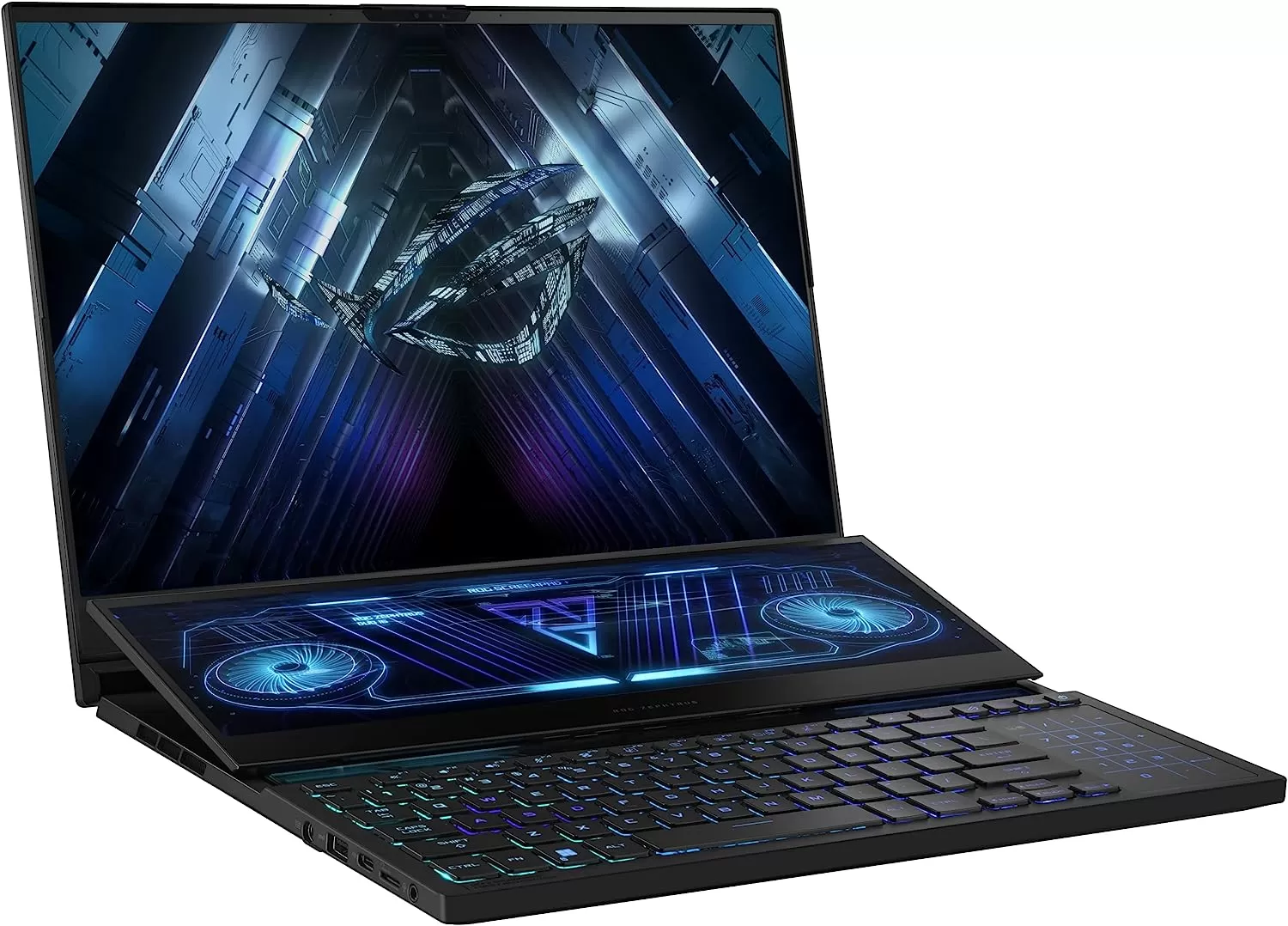 ASUS ROG Zephyrus Duo 16 (2022) Gaming Laptop, 16” Mini LED 240Hz/3ms, QHD 16:10 Display, 100% DCI-P3, NVIDIA GeForce RTX 4080, AMD Ryzen 9 7945HX, 32GB DDR5, 1TB SSD, Windows 11 Pro, GX650PZ-XS96