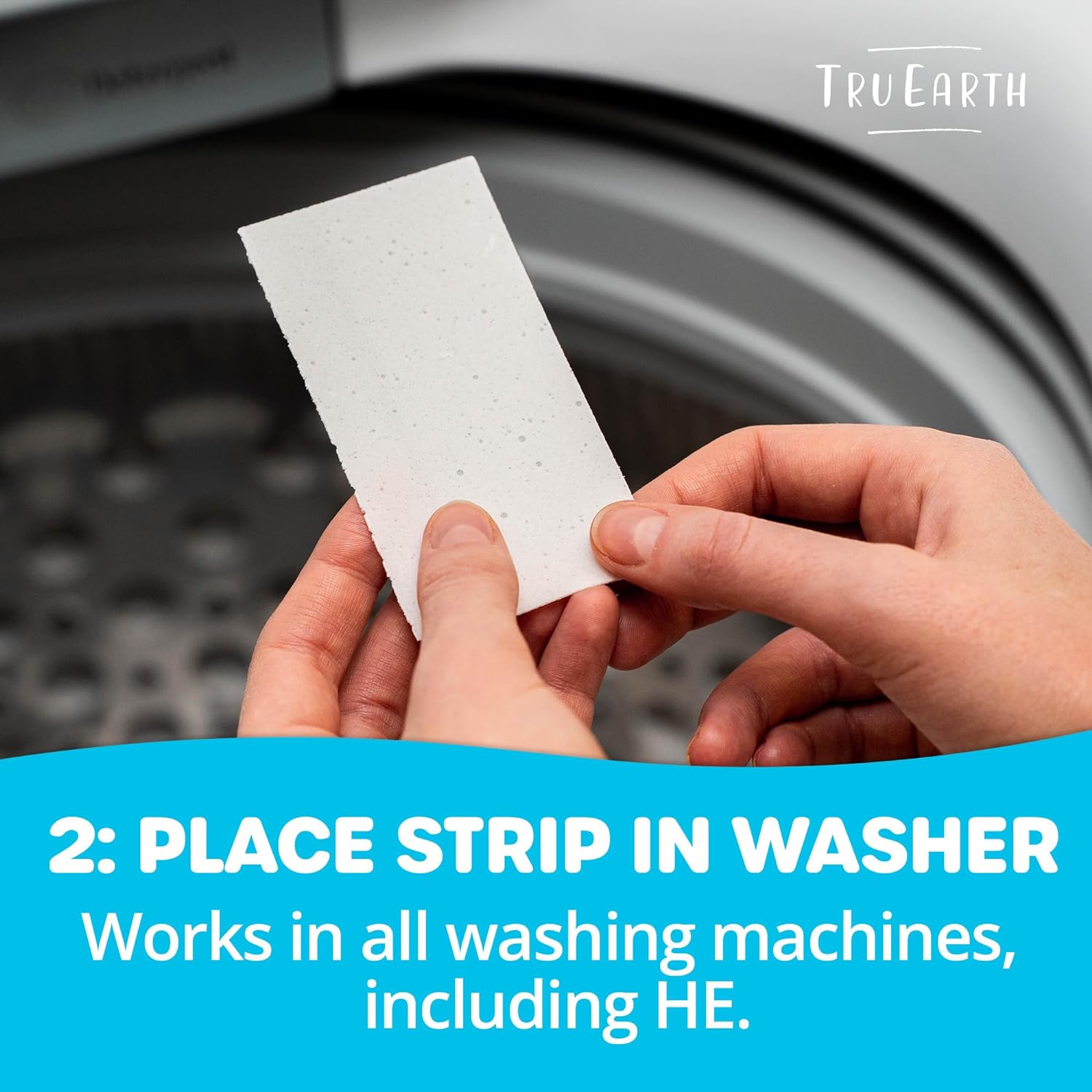Tru Earth Compact Dry Laundry Detergent Sheets - Up to 128 Loads (64 Sheets) - Paraben-Free, Plastic-Free - Original Eco-Strip Liquidless Laundry Detergent, Travel Laundry Sheets - Fresh Linen