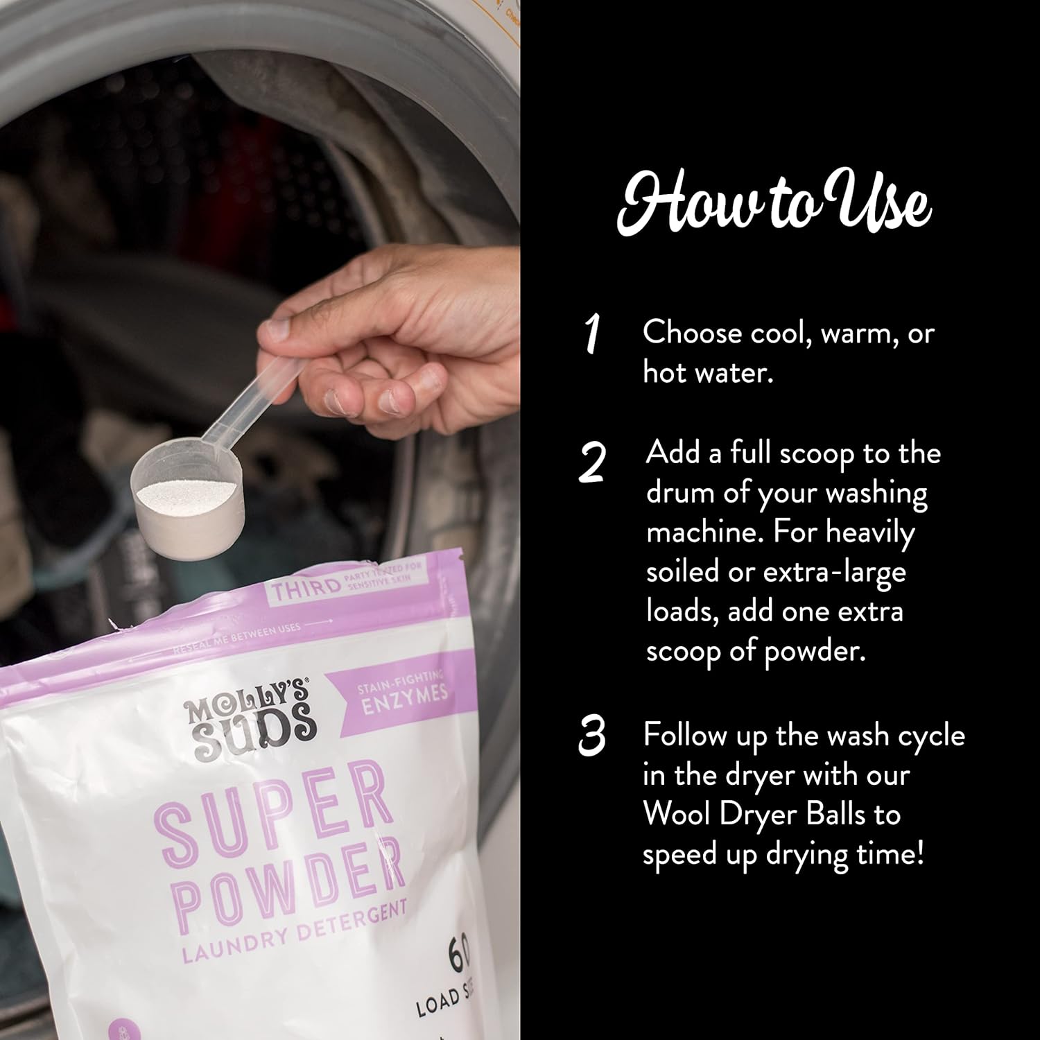Molly's Suds Original Laundry Detergent Powder | Natural Laundry Detergent Powder for Sensitive Skin | Earth-Derived Ingredients, Stain Fighting | 120 Loads (Citrus Grove)