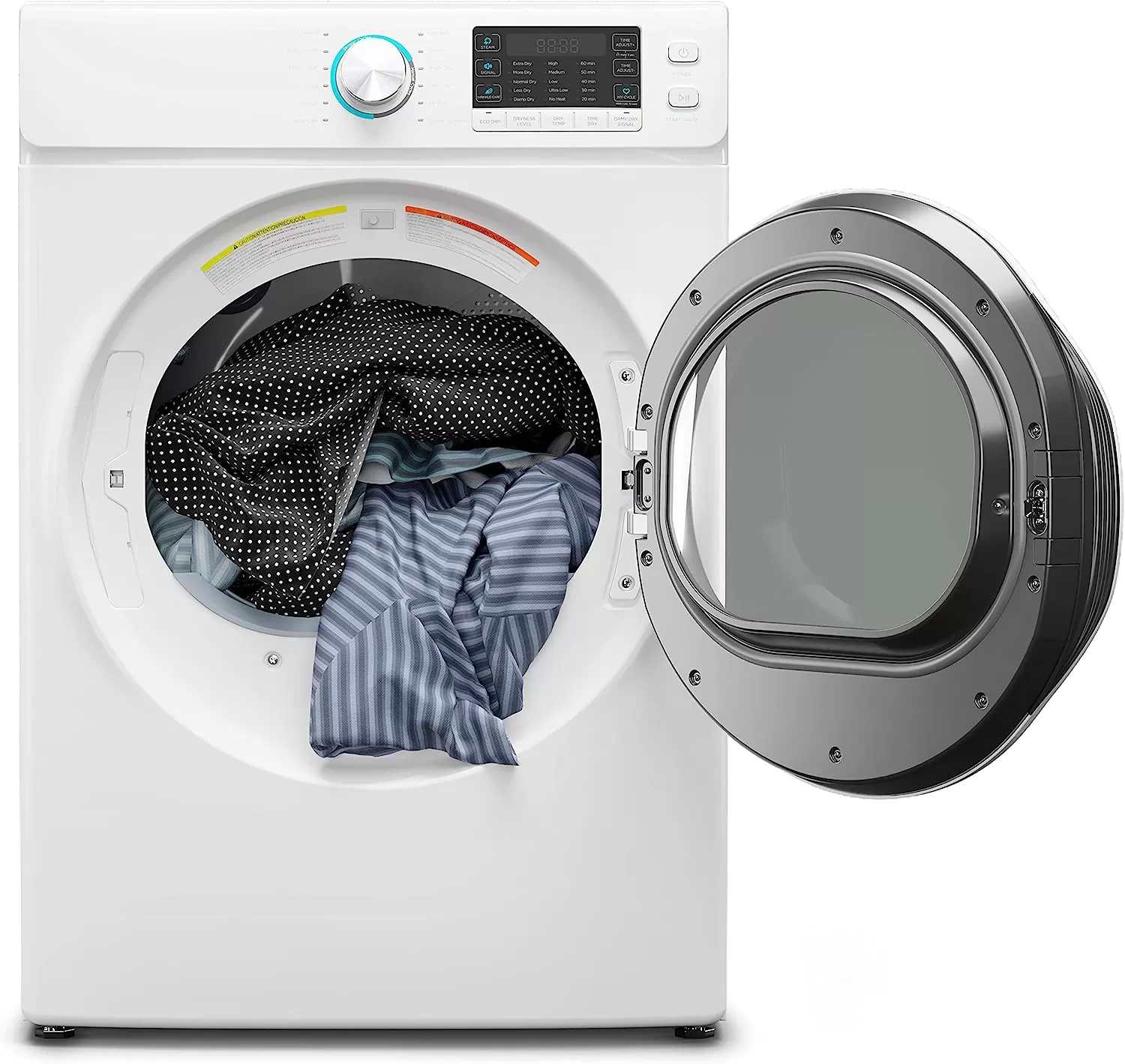 KoolMore FLW-3CWH Front Load Machine, 2.7 Cu. Ft, Space Saving Unit with 20-Minute Quick, 12 Washing Cycles, Quiet Inverter Motor [120V],