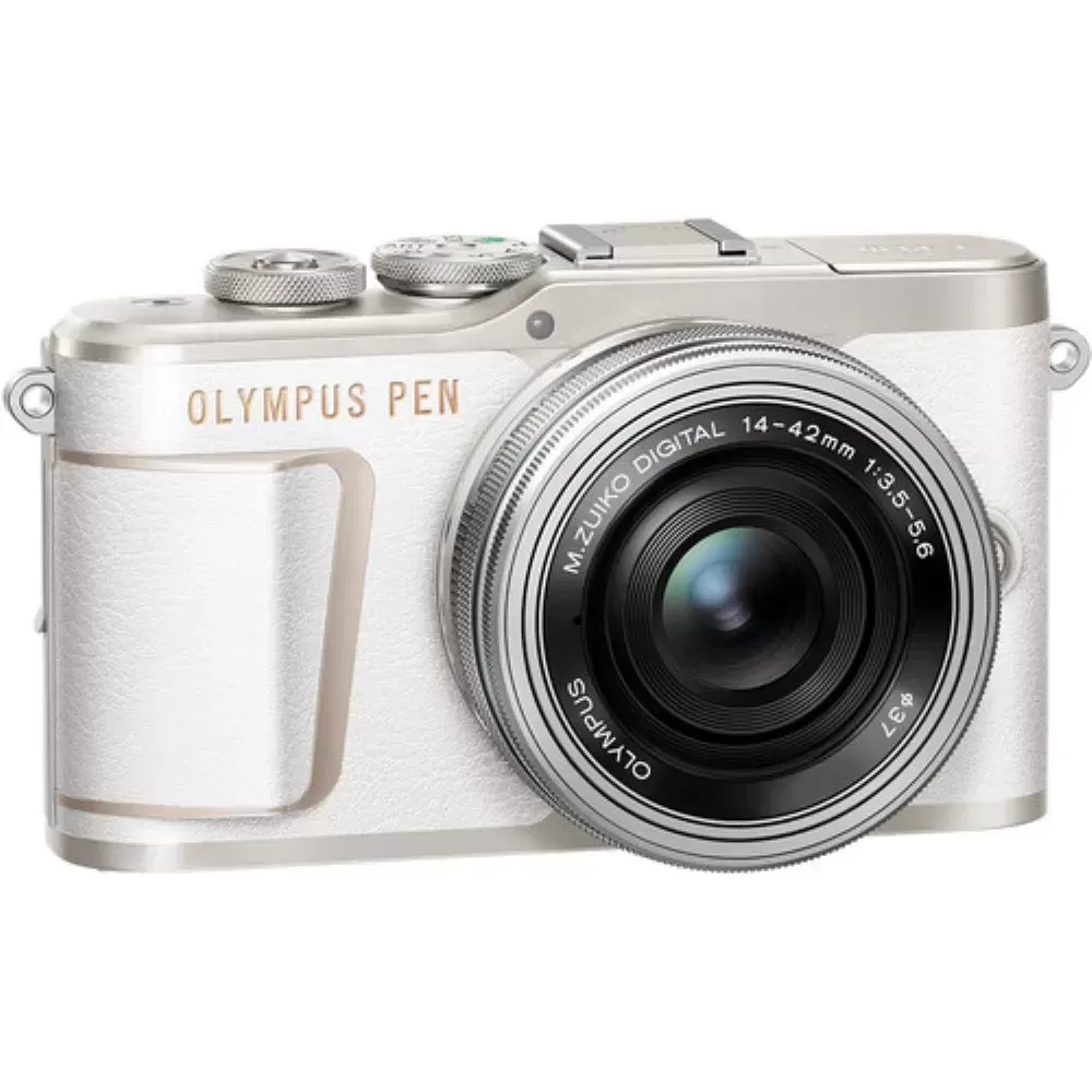 Olympus PEN E-PL10 Mirrorless Digital Camera with 14-42mm Lens | White
