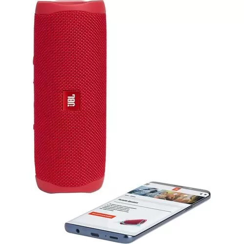 JBL Flip 5 Waterproof Bluetooth Speaker (Fiesta Red)