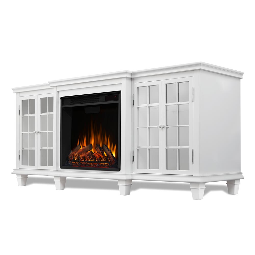 Marlowe Electric Fireplace Entertainment Center in White