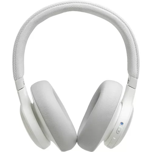 JBL LIVE 650BTNC Wireless Over-Ear Noise-Canceling Headphones (White)