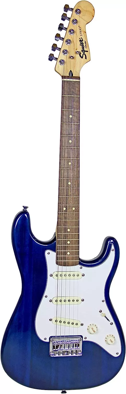 Fender Squier Stratocaster - Sunburst Bundle with Frontman 10G Amp, Gig Bag, Instrument Cable, Tuner, Strap, Picks, Fender Play Online Lessons, Instructional Book, and Austin Bazaar Instructional DVD