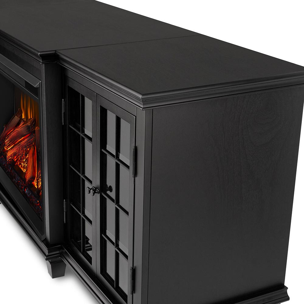 Marlowe Electric Fireplace Entertainment Center in Black
