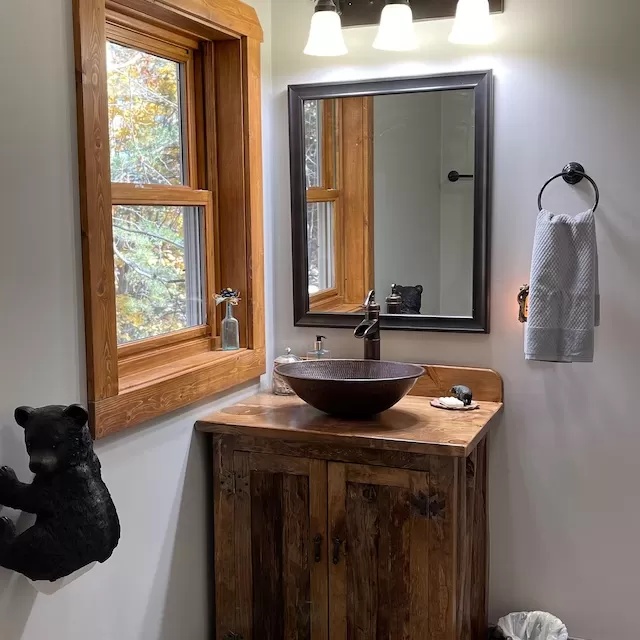 Rustic Farmhouse Vanity - Copper Sink - 42