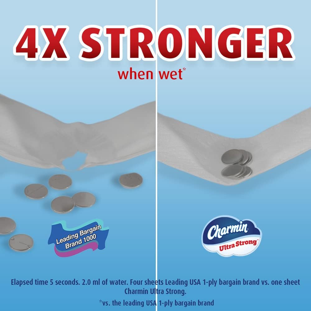 Charmin Ultra Strong Clean Touch Toilet Paper, 18 Family Mega Rolls = 90 Regular Rolls