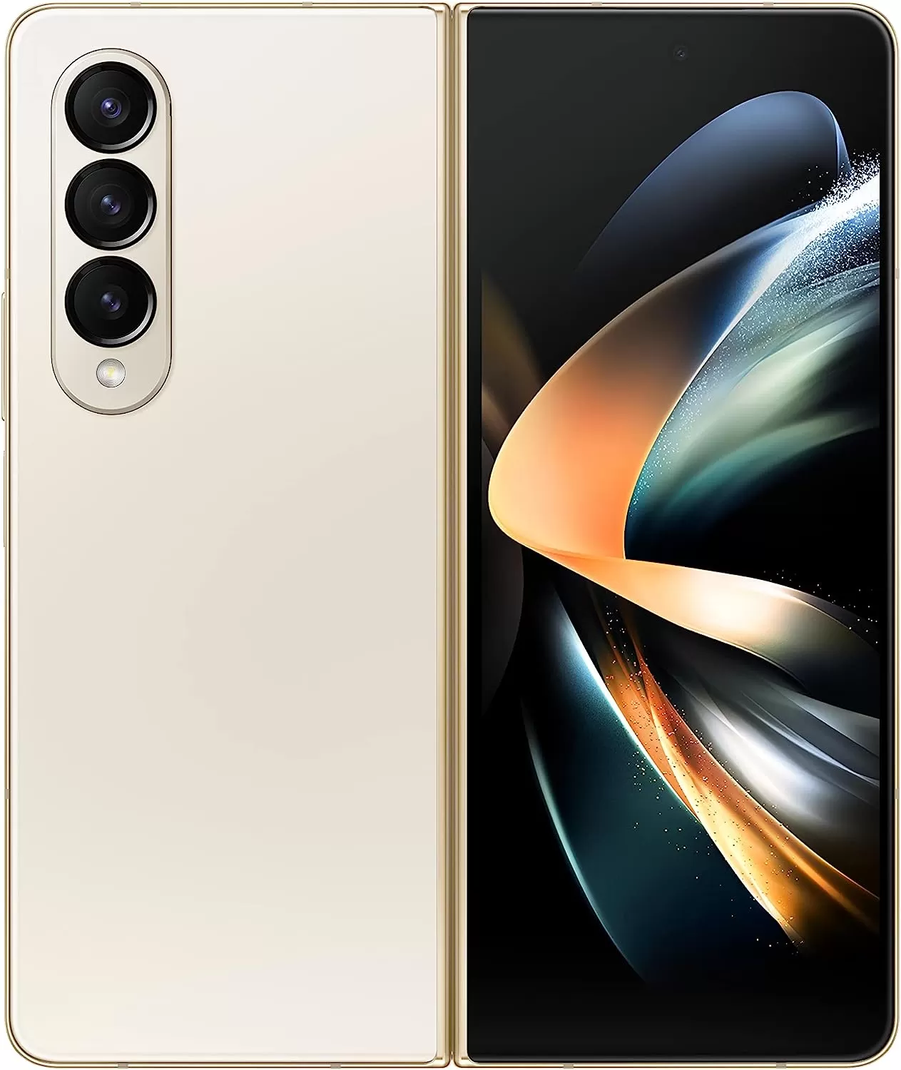 Galaxy Z Fold 4 Cell Phone, Factory Unlocked Android Smartphone, 256GB, Flex Mode, Hands Free Video, Multi Window View, Foldable Display, S Pen Compatible, US Version, 2022, Beige