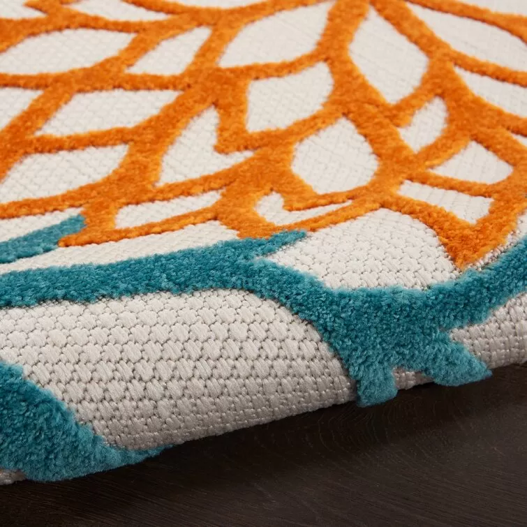 Miraloma Green/Red/Orange Indoor/Outdoor Rug