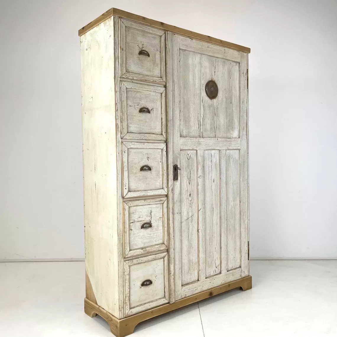 19th Century Eastern Europian Food Cabinet / Antique Storage Cabinet
