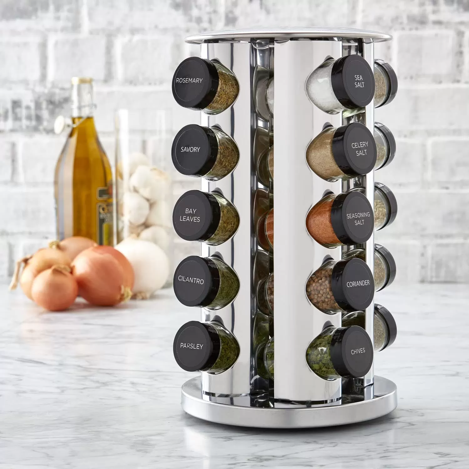 🎁GIFTRotary 20-tank counter top rack tower organizer