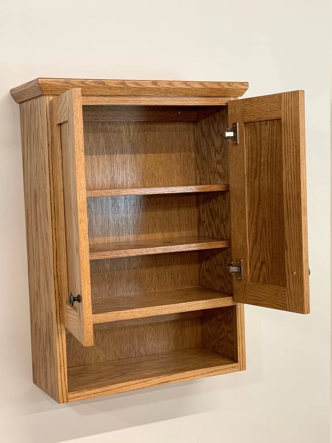 Over the Toilet Oak Bathroom Vanity/Medicine Cabinet Shaker Style in Oak Wood by Ideas to Home