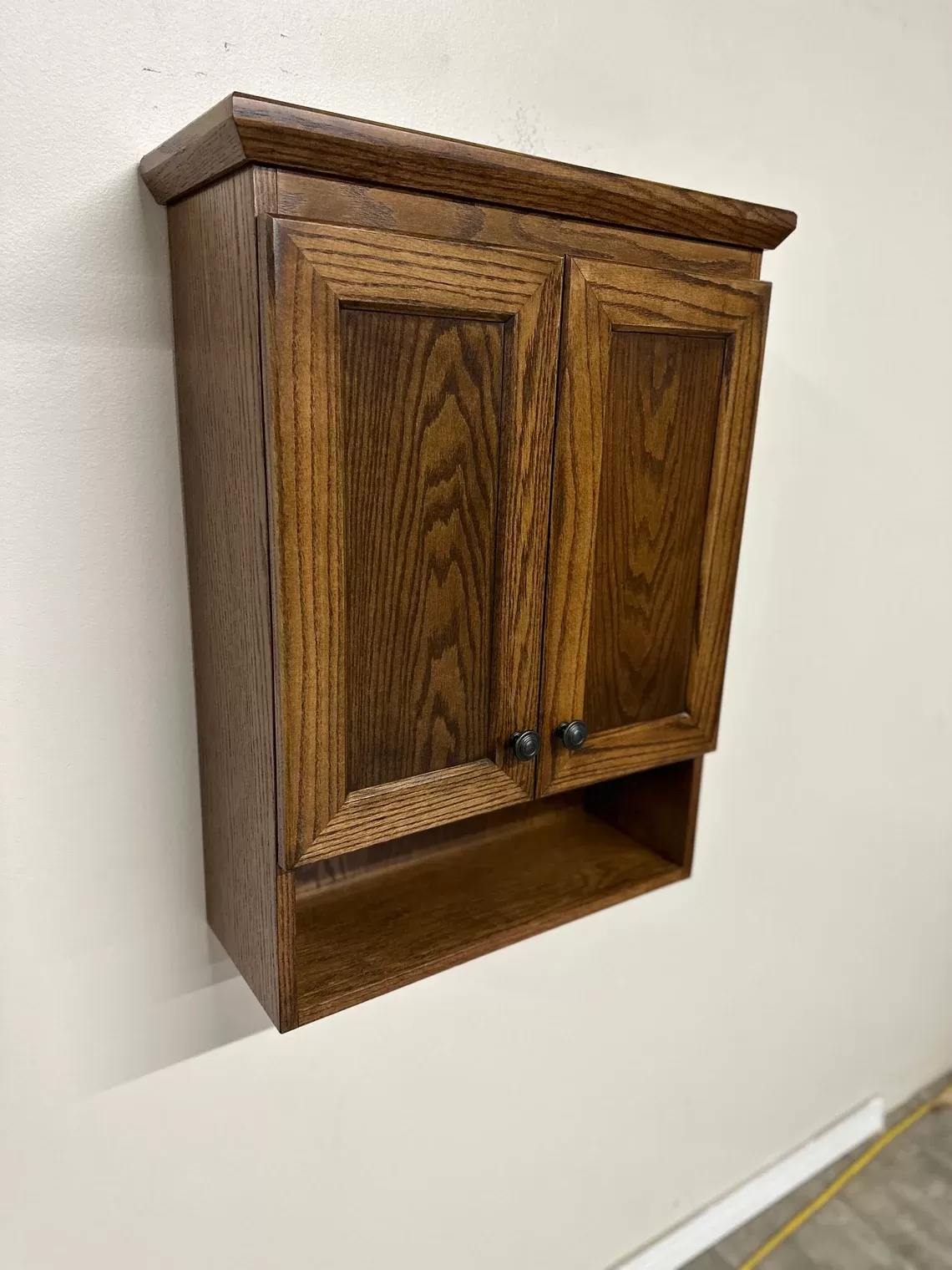 Over the Toilet Oak Bathroom Vanity/Medicine Cabinet Shaker Style in Oak Wood by Ideas to Home