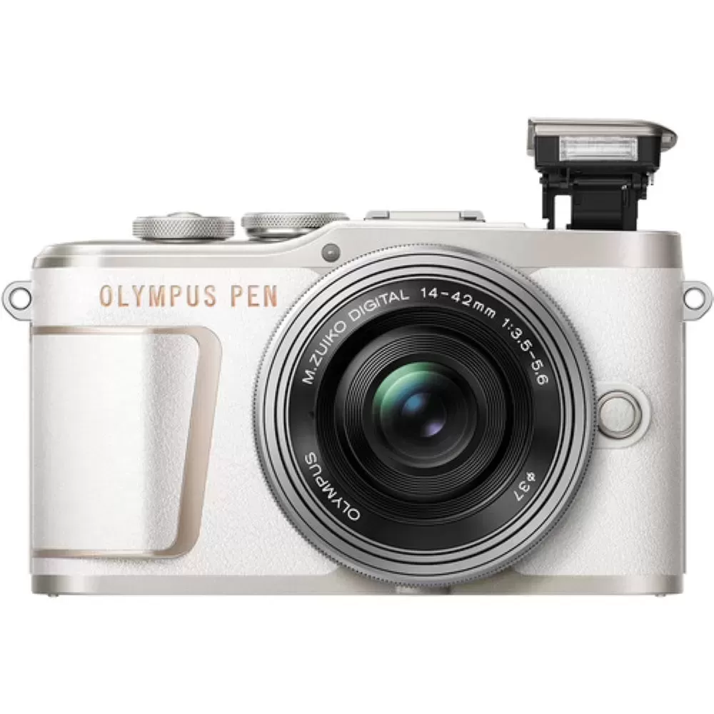 Olympus PEN E-PL10 Mirrorless Digital Camera with 14-42mm Lens | White
