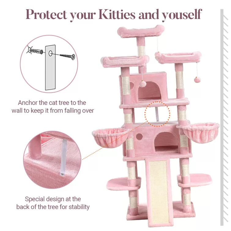 Lima Pet Heavy Duty 68 Inch Multi-Level Cat Tree