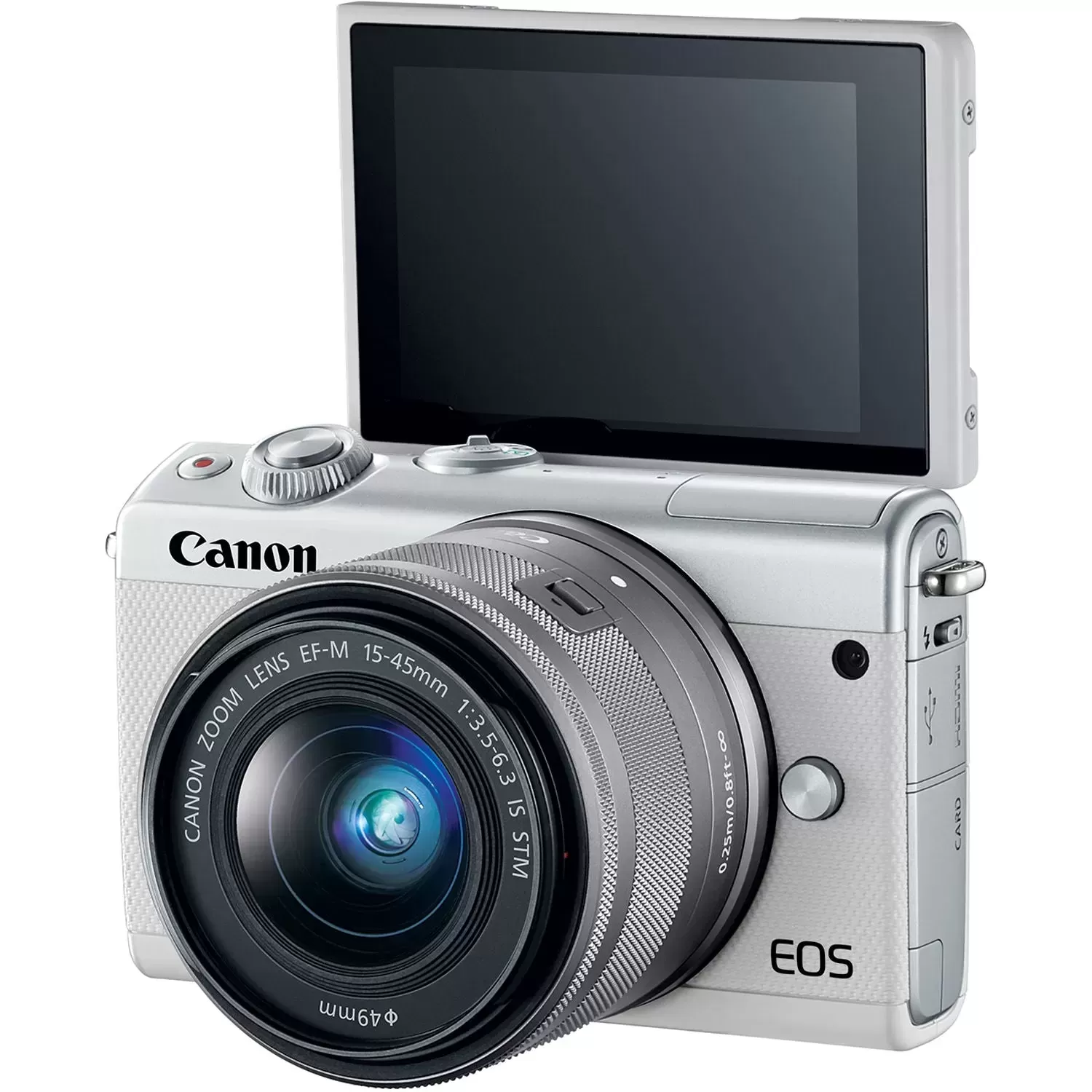 Canon EOS M100 Mirrorless Digital Camera with 15-45mm Lens | White