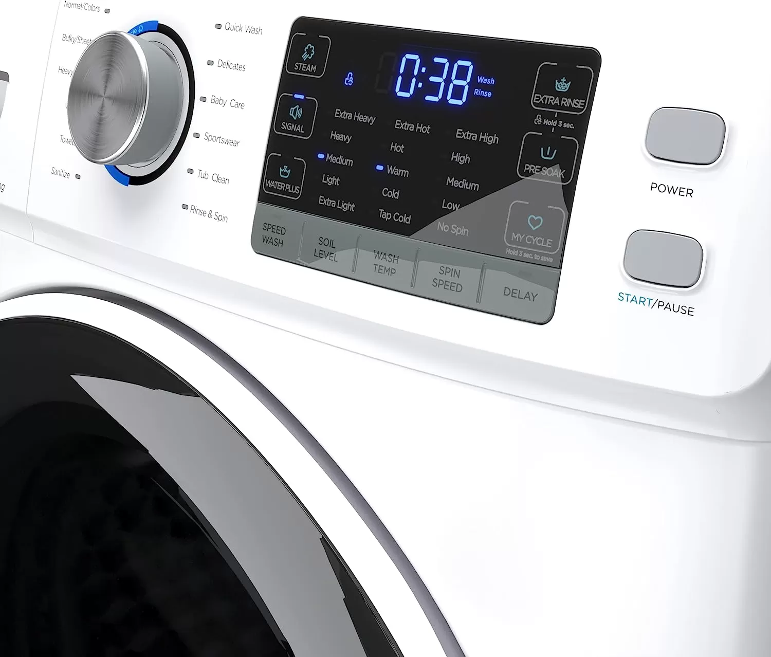 KoolMore FLW-3CWH Front Load Machine, 2.7 Cu. Ft, Space Saving Unit with 20-Minute Quick, 12 Washing Cycles, Quiet Inverter Motor [120V],