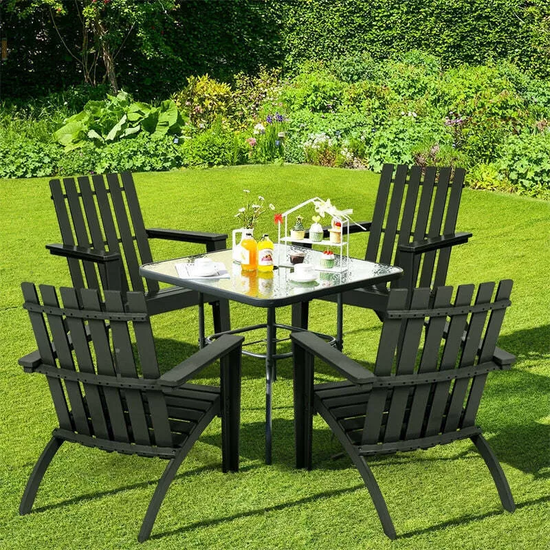 Outdoor Patio Acacia Wood Adirondack Lounge Chair