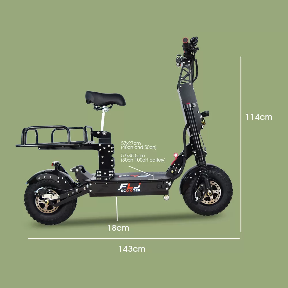 2022 New K14 14inch 8000W Fat wheels skateboard electric scoote with Short Handle fast speed 58MPH