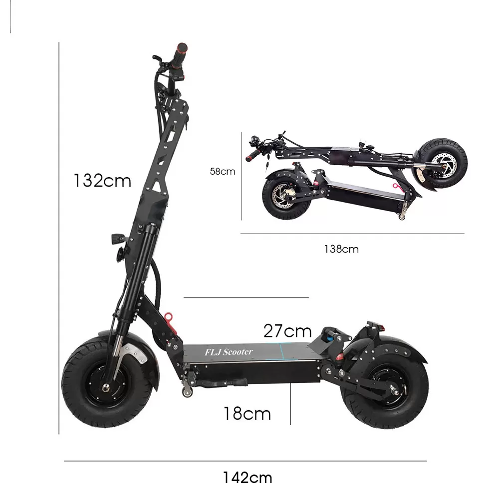 (ð¥Limited Time Sale) K6 6000W all terrain Fat wheels dual motor electric scooter with Max Speed 53MPH