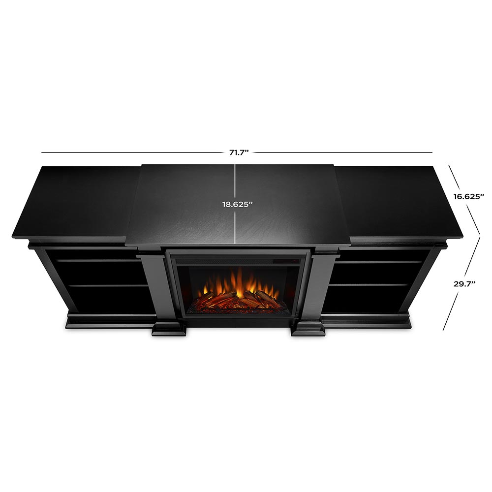 Fresno Electric Fireplace Entertainment Center in Black