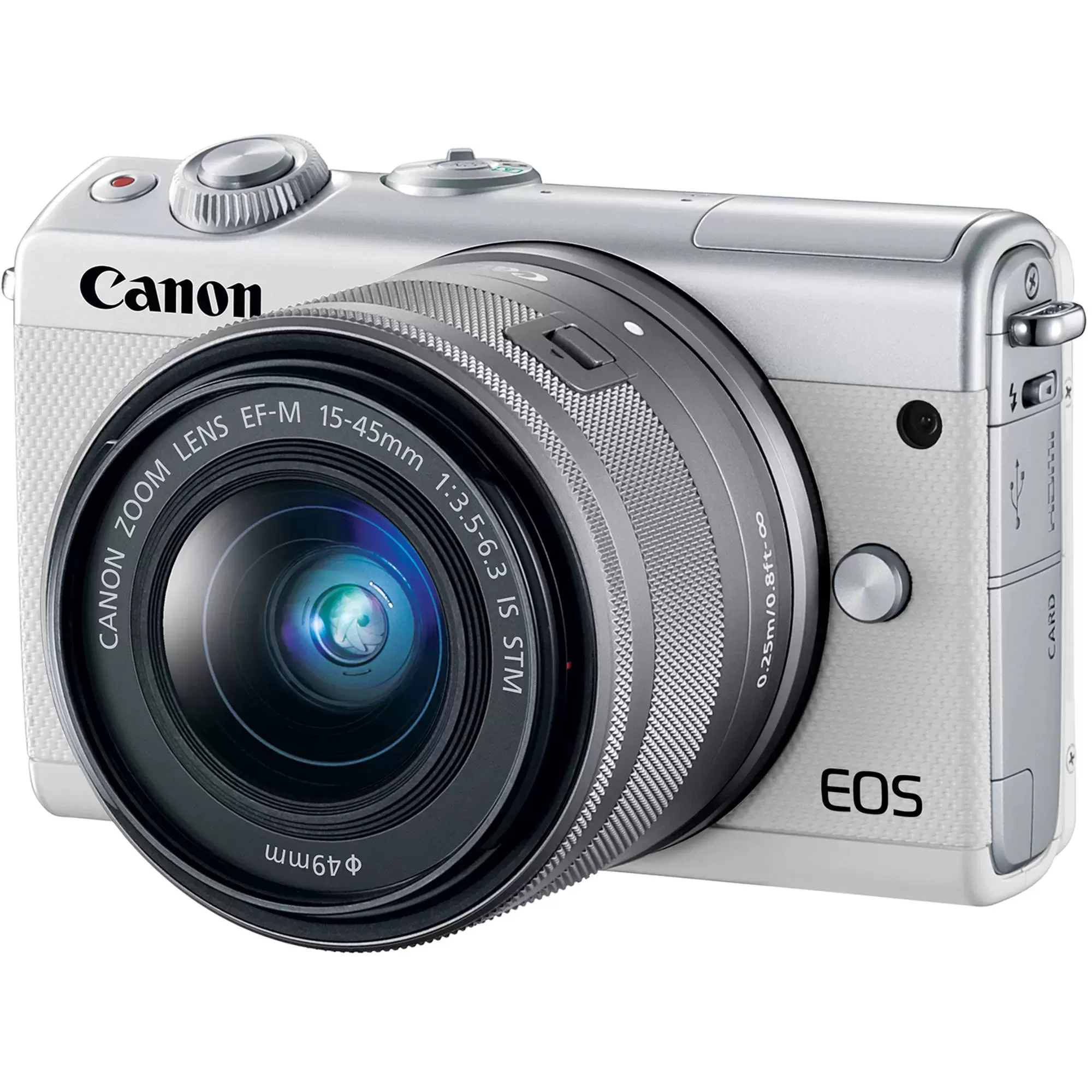 Canon EOS M100 Mirrorless Digital Camera with 15-45mm Lens | White