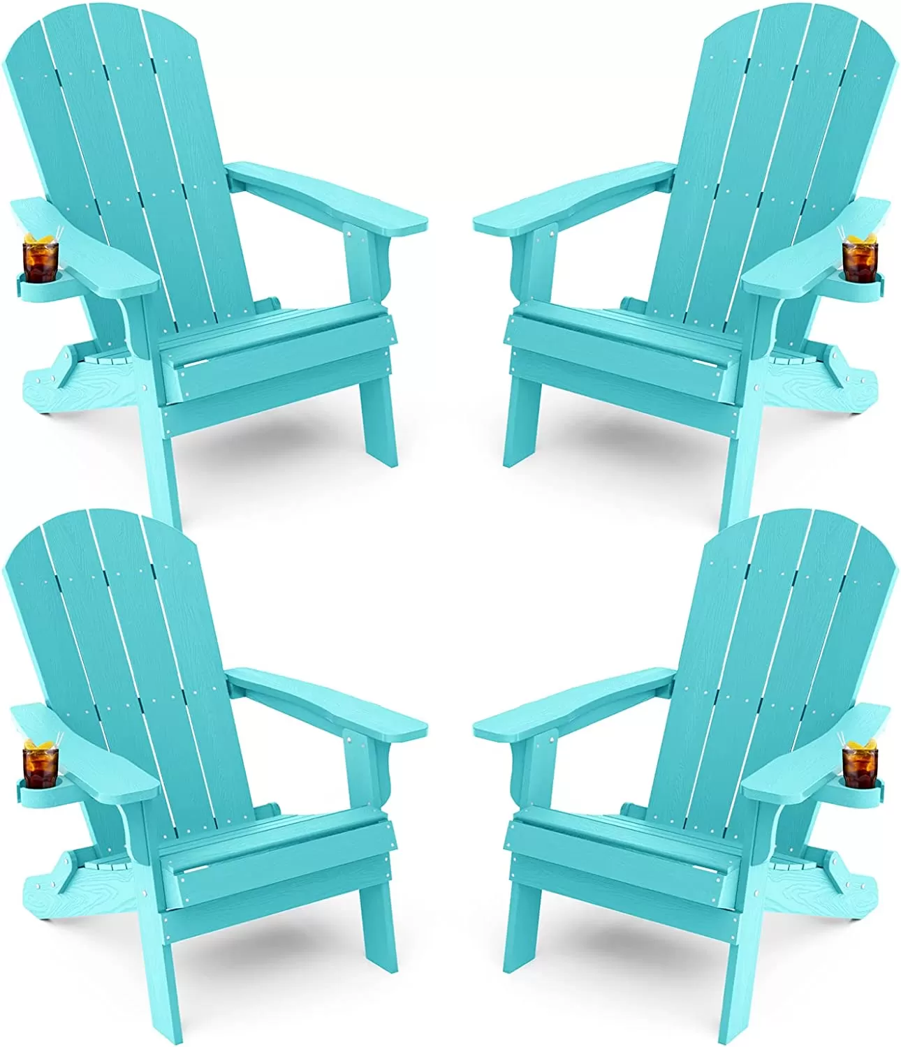 Adirondack Chair ,Patio Chairs 5 Steps Easy Installation,Widely Used in Outdoor, Fire Pit, Deck, Outside, Garden, Campfire Chairs