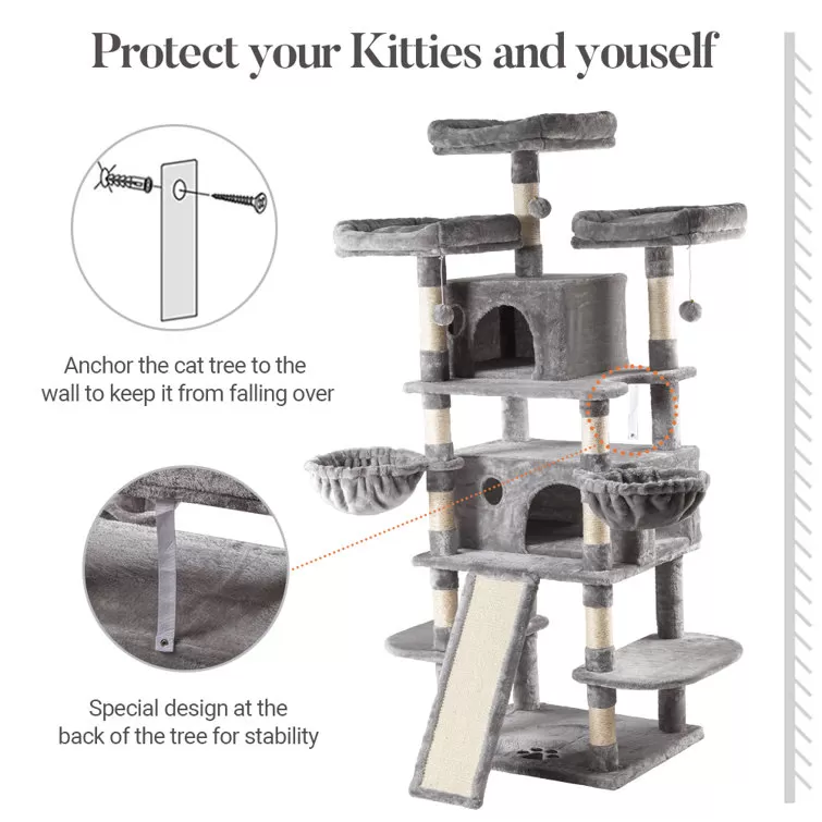 Lima Pet Heavy Duty 68 Inch Multi-Level Cat Tree
