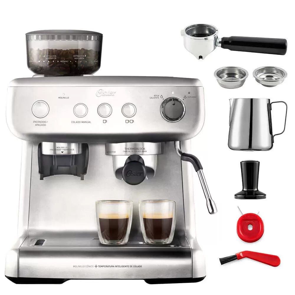 Oster® Perfect Brew espresso coffee maker 15 bar built-in grinder BVSTEM7300
