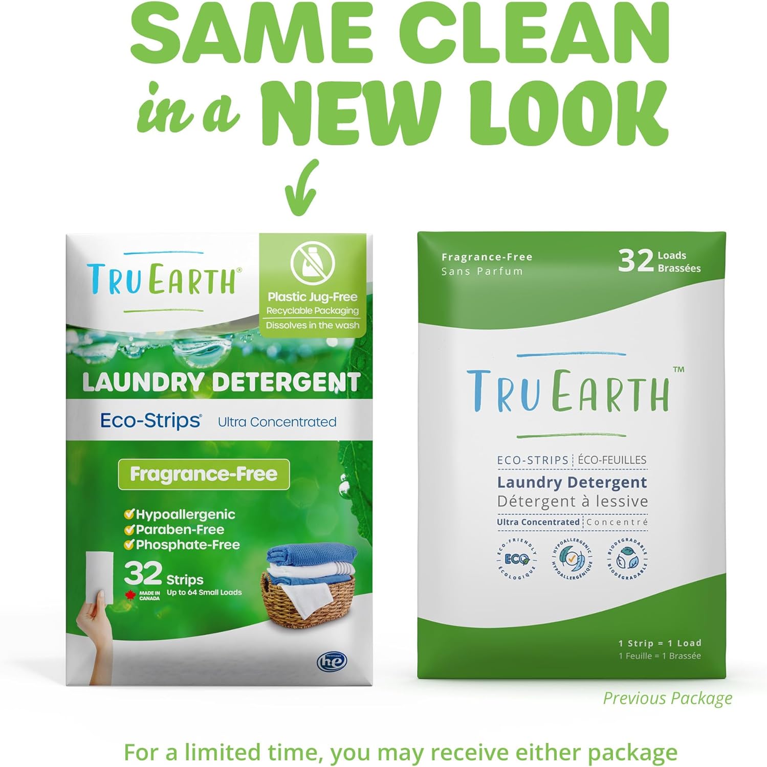 Tru Earth Compact Dry Laundry Detergent Sheets - Up to 128 Loads (64 Sheets) - Paraben-Free, Plastic-Free - Original Eco-Strip Liquidless Laundry Detergent, Travel Laundry Sheets - Fresh Linen