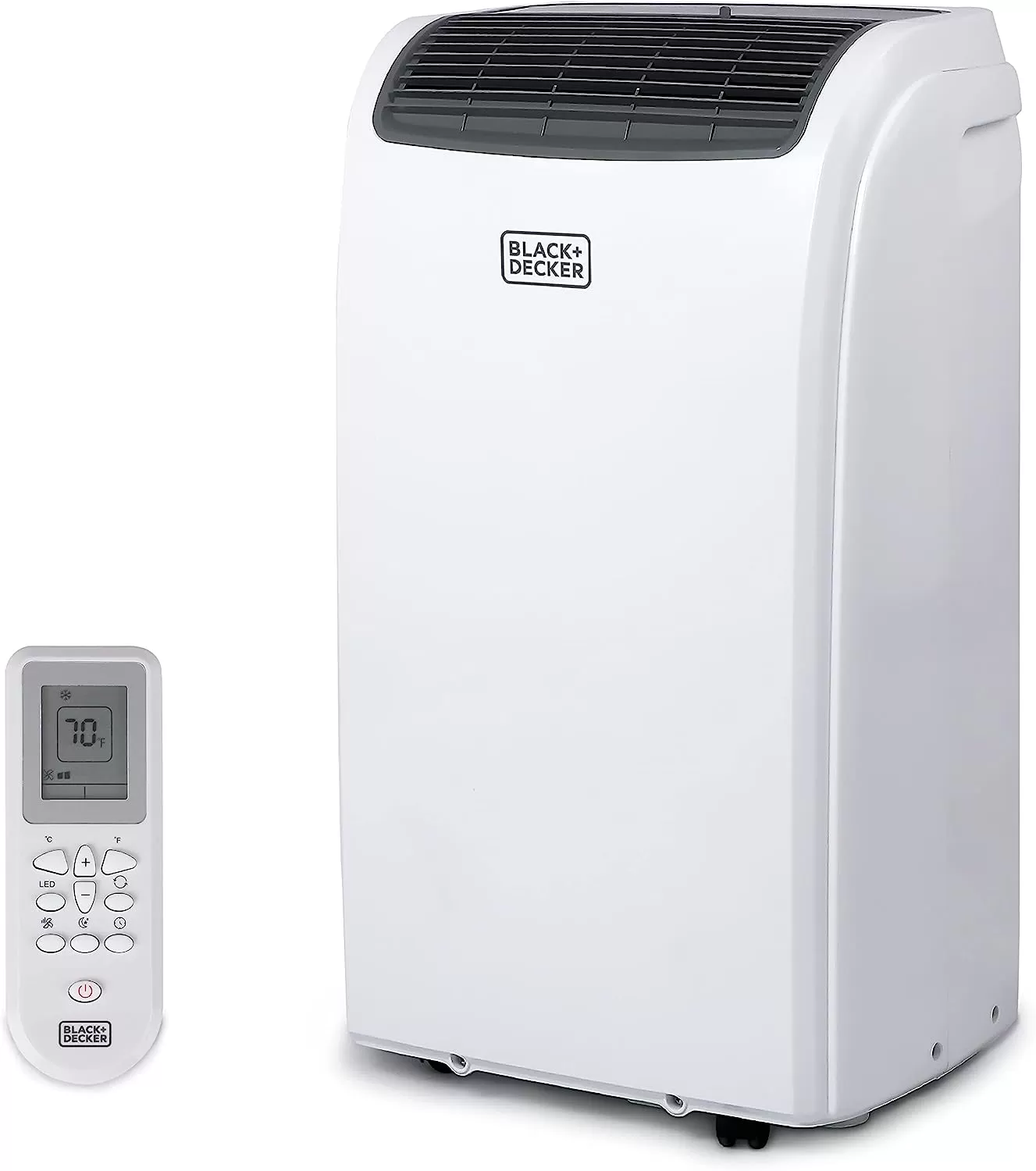 BLACK+DECKER 8,000 BTU Portable Air Conditioner up to 350 Sq. with Remote Control, White