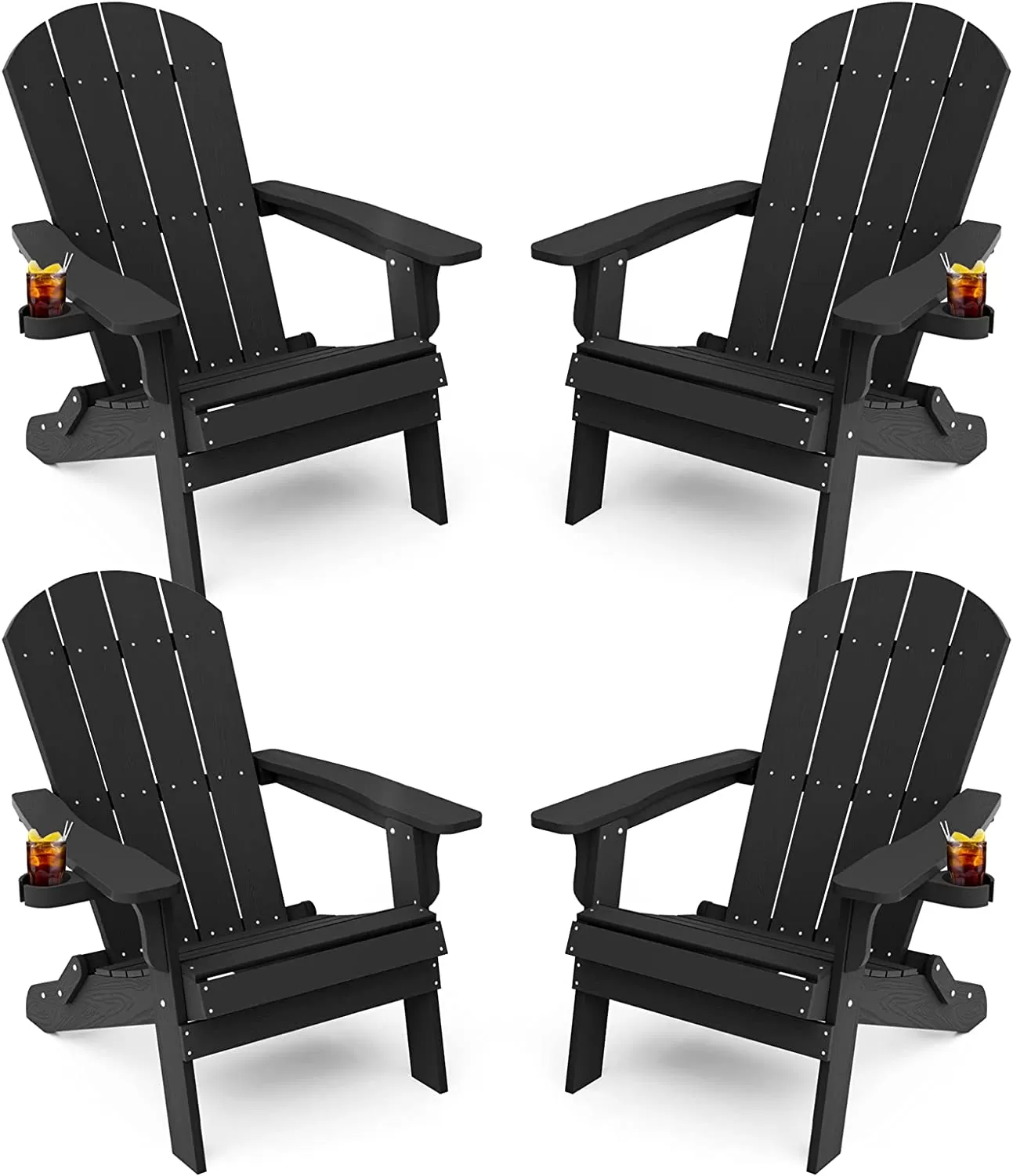 Adirondack Chair ,Patio Chairs 5 Steps Easy Installation,Widely Used in Outdoor, Fire Pit, Deck, Outside, Garden, Campfire Chairs