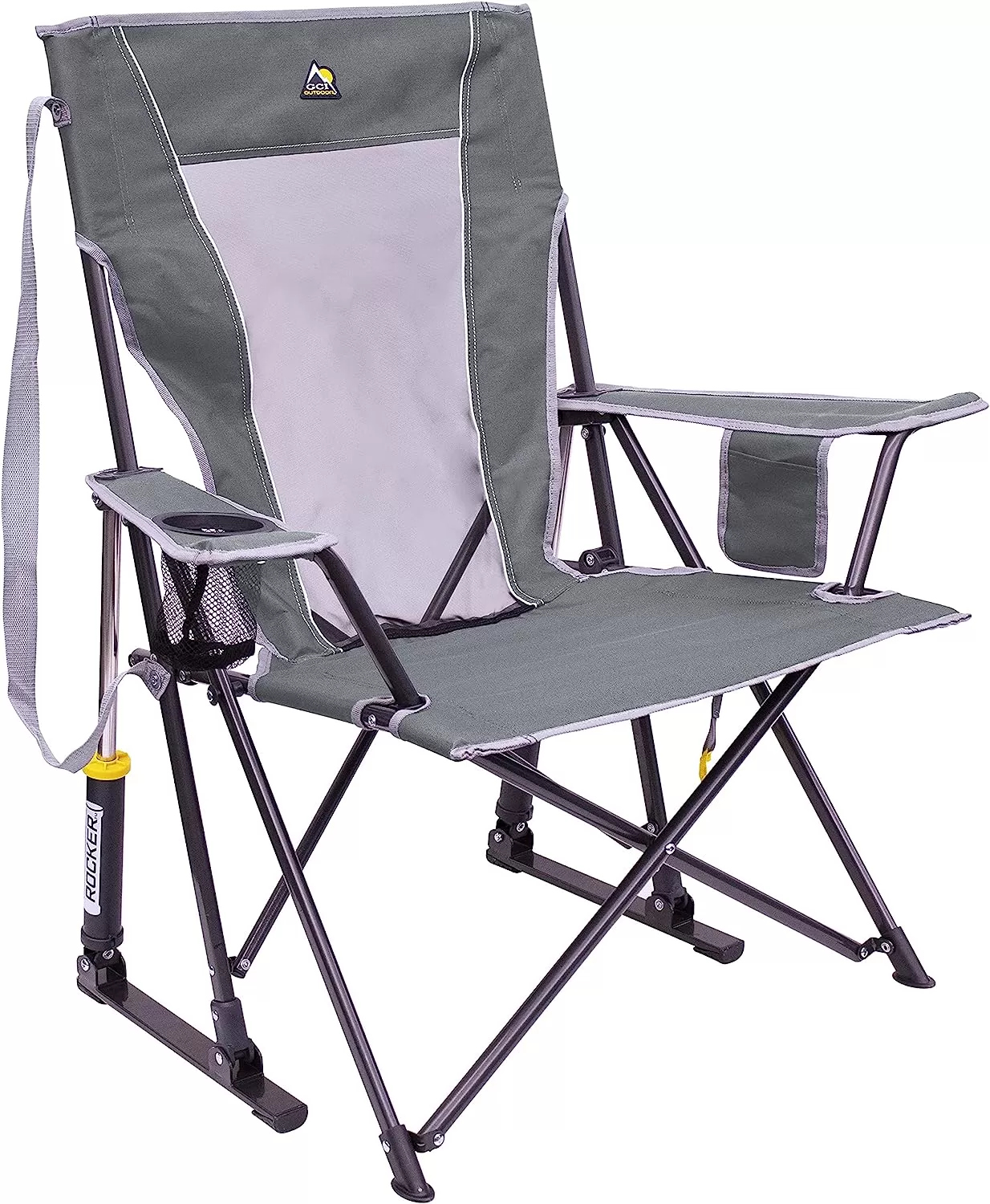 Outdoor Freestyle Rocker Portable Rocking Chair & Outdoor Camping Chair, ergonomic Nylon, Indigo Blue