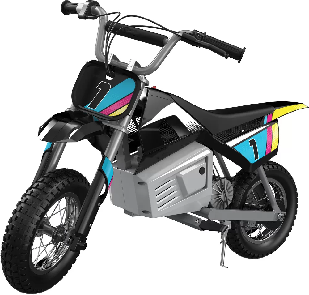 Electric-Powered Bike with Decal Included, 24V Electric Ride-on Motocross Bike for Kids 13+