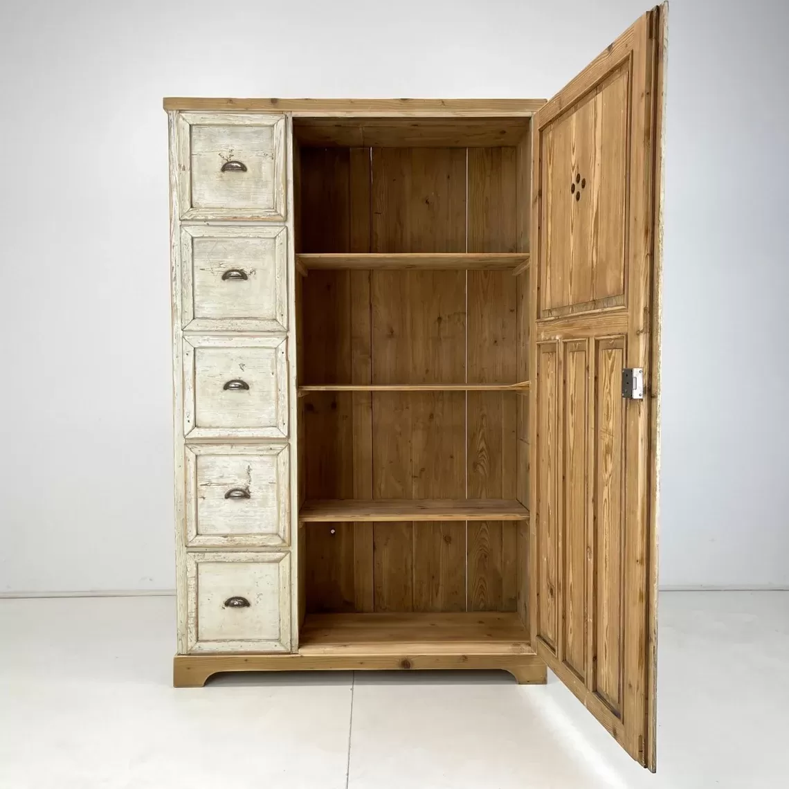 19th Century Eastern Europian Food Cabinet / Antique Storage Cabinet