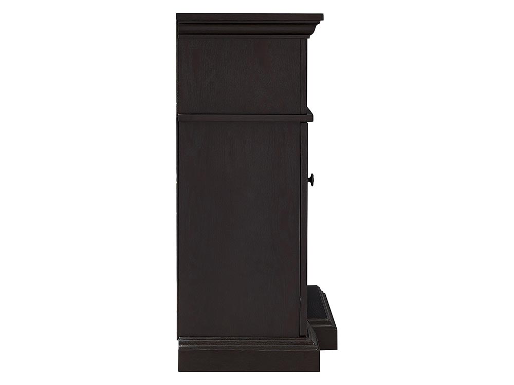 Drew Electric Fireplace Media Console in Dark Mahogany