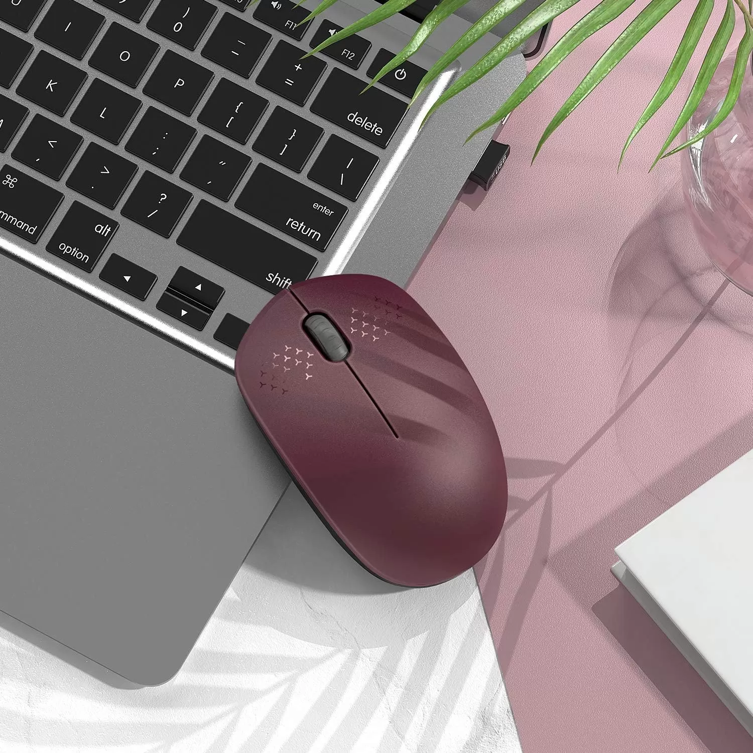 seenda Wireless Mouse, 2.4G Noiseless Mouse with USB Receiver - Portable Computer Mice for PC, Tablet, Laptop with Windows System - Mint Green