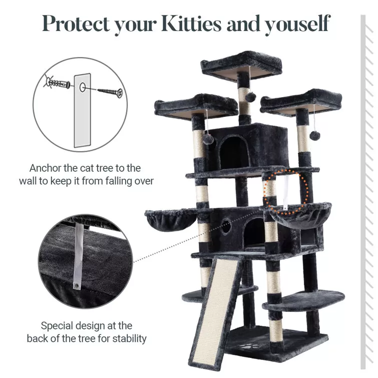 Lima Pet Heavy Duty 68 Inch Multi-Level Cat Tree