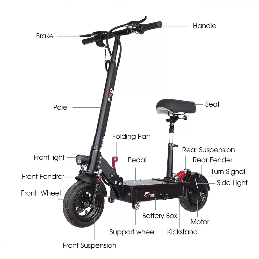 (ð¥Limited Time Sale) SK1 10inch Electric Scooter with 48V 25-35ah battery Portable Easy Folding kick scooter