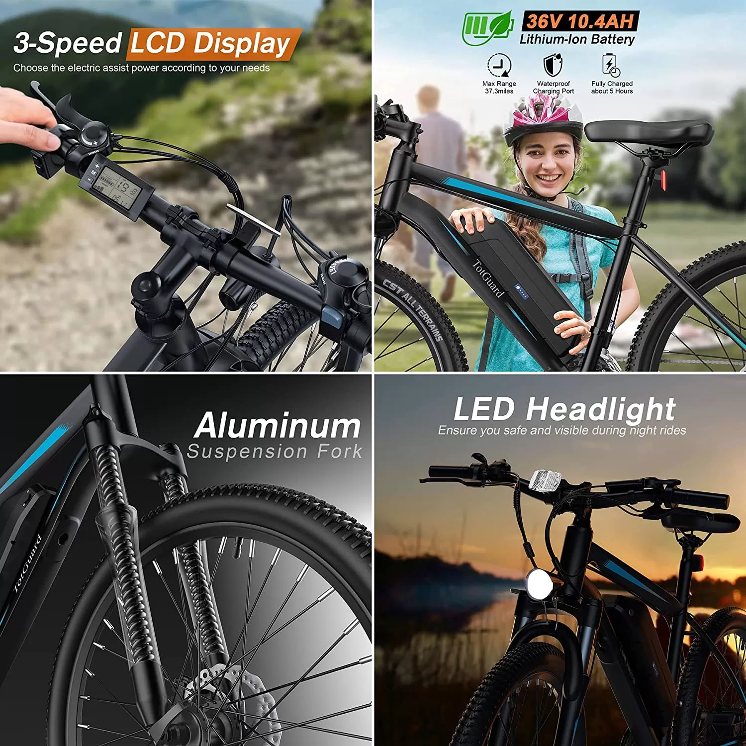 Electric Bike, Electric Bike for Adults, 26