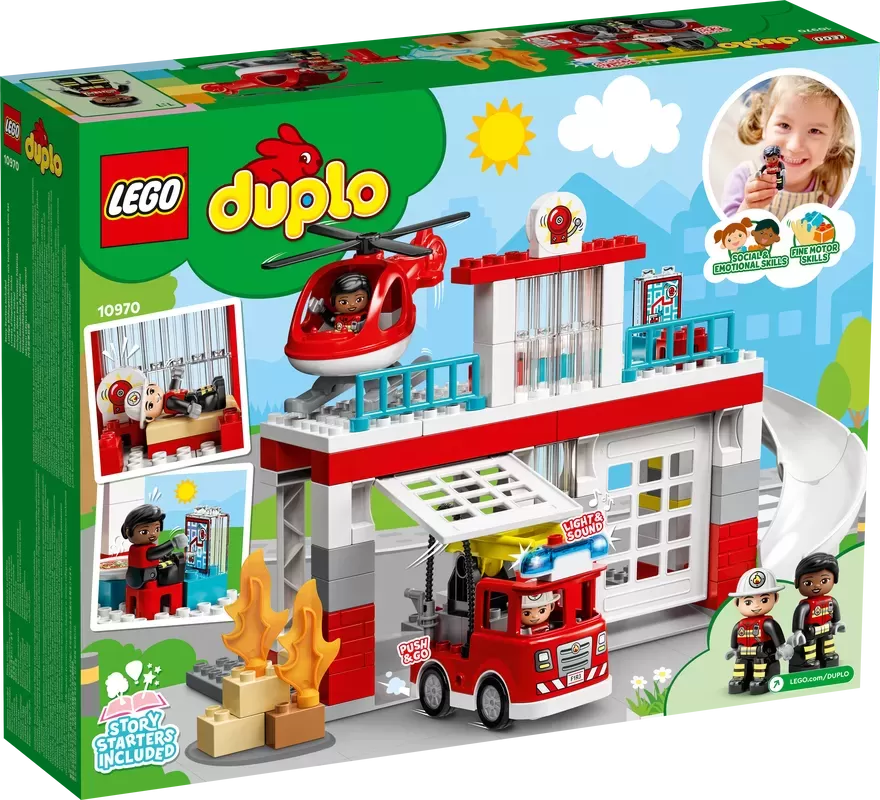 DUPLO RESCUE FIRE STATION & HELICOPTER 10970 BUILDING TOY