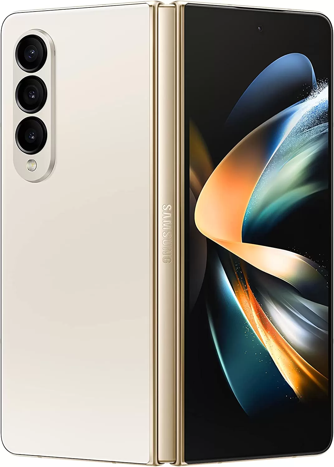 Galaxy Z Fold 4 Cell Phone, Factory Unlocked Android Smartphone, 256GB, Flex Mode, Hands Free Video, Multi Window View, Foldable Display, S Pen Compatible, US Version, 2022, Beige